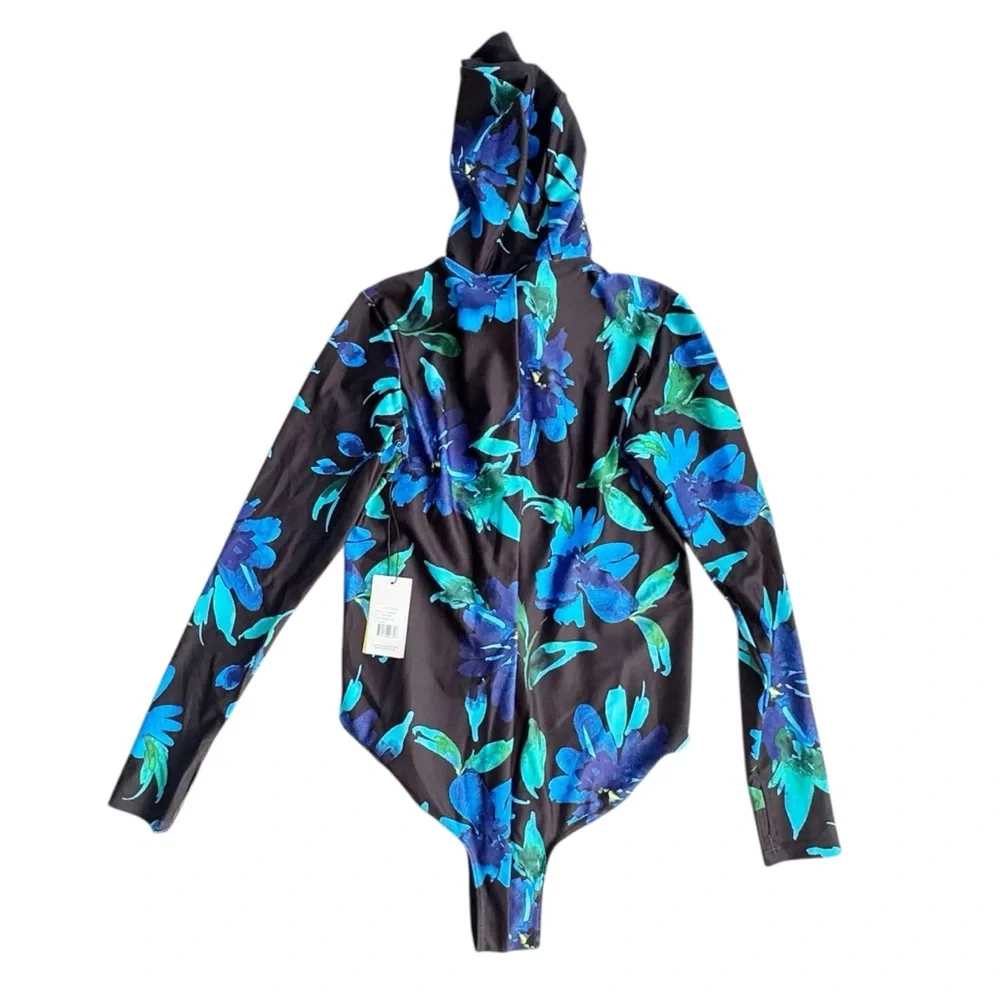Watskin x Free People Lola Bodysuit in Midnight Floral | XL NWT - Picture 3 of 9